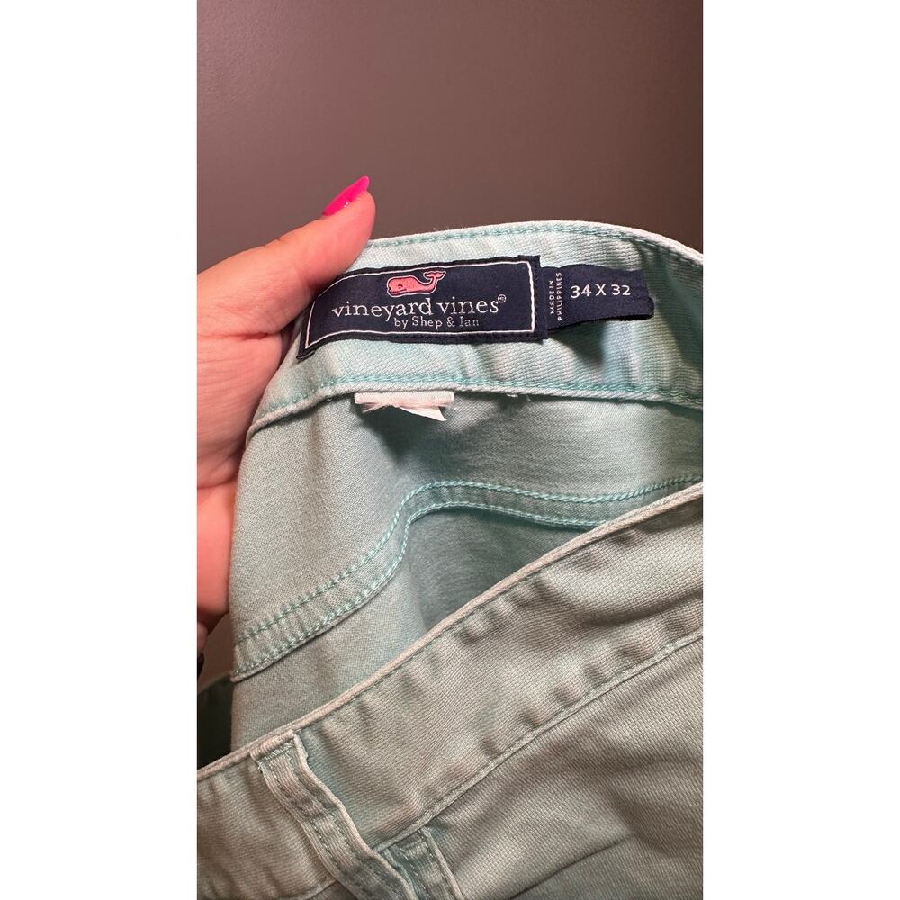 Vineyard Vines Men's Canvas Pants 34x32 Straight Leg Chino Light Blue - Picture 4 of 12